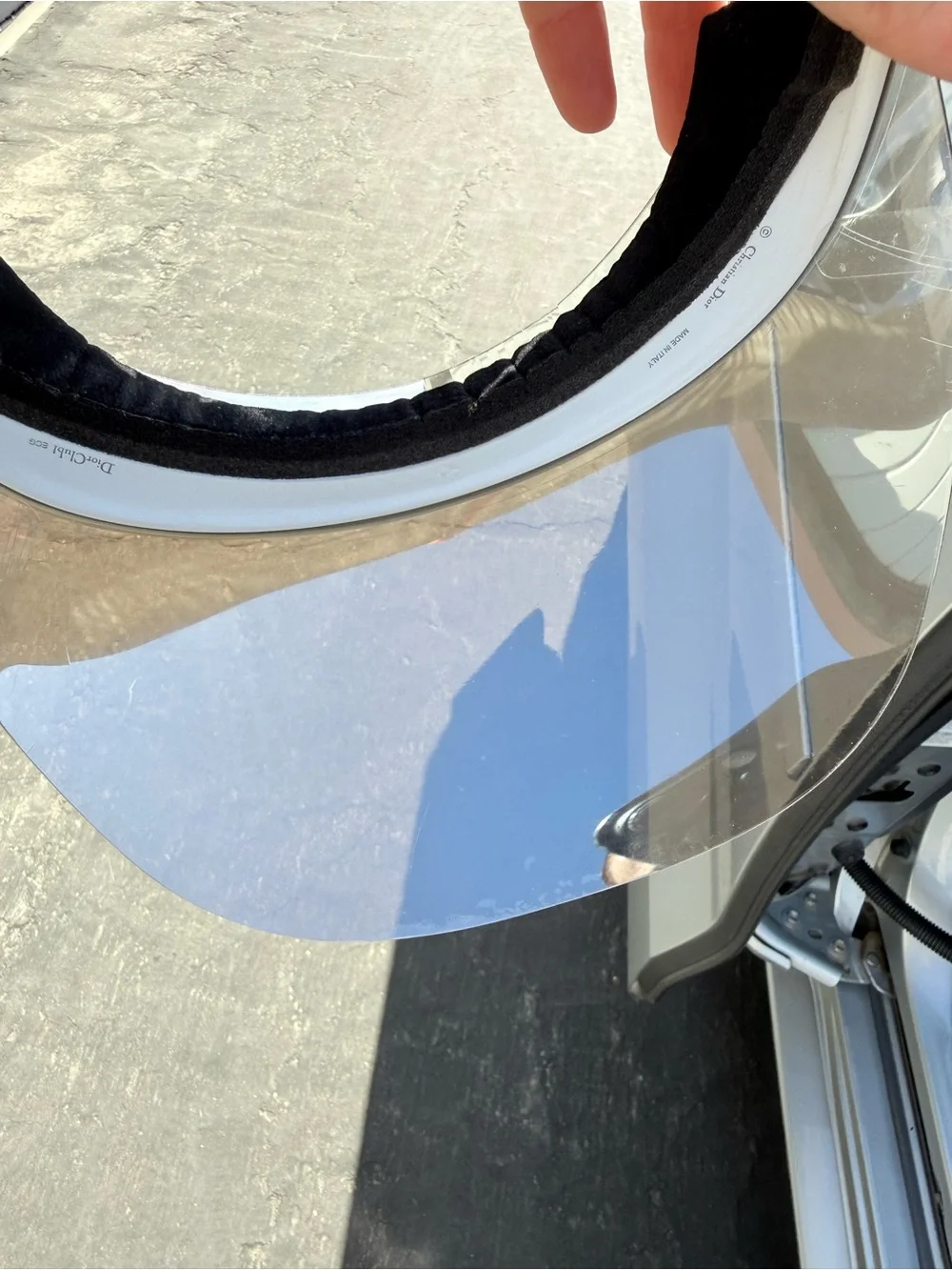 Christian Dior Transparent DiorClub1 Sun Visor
